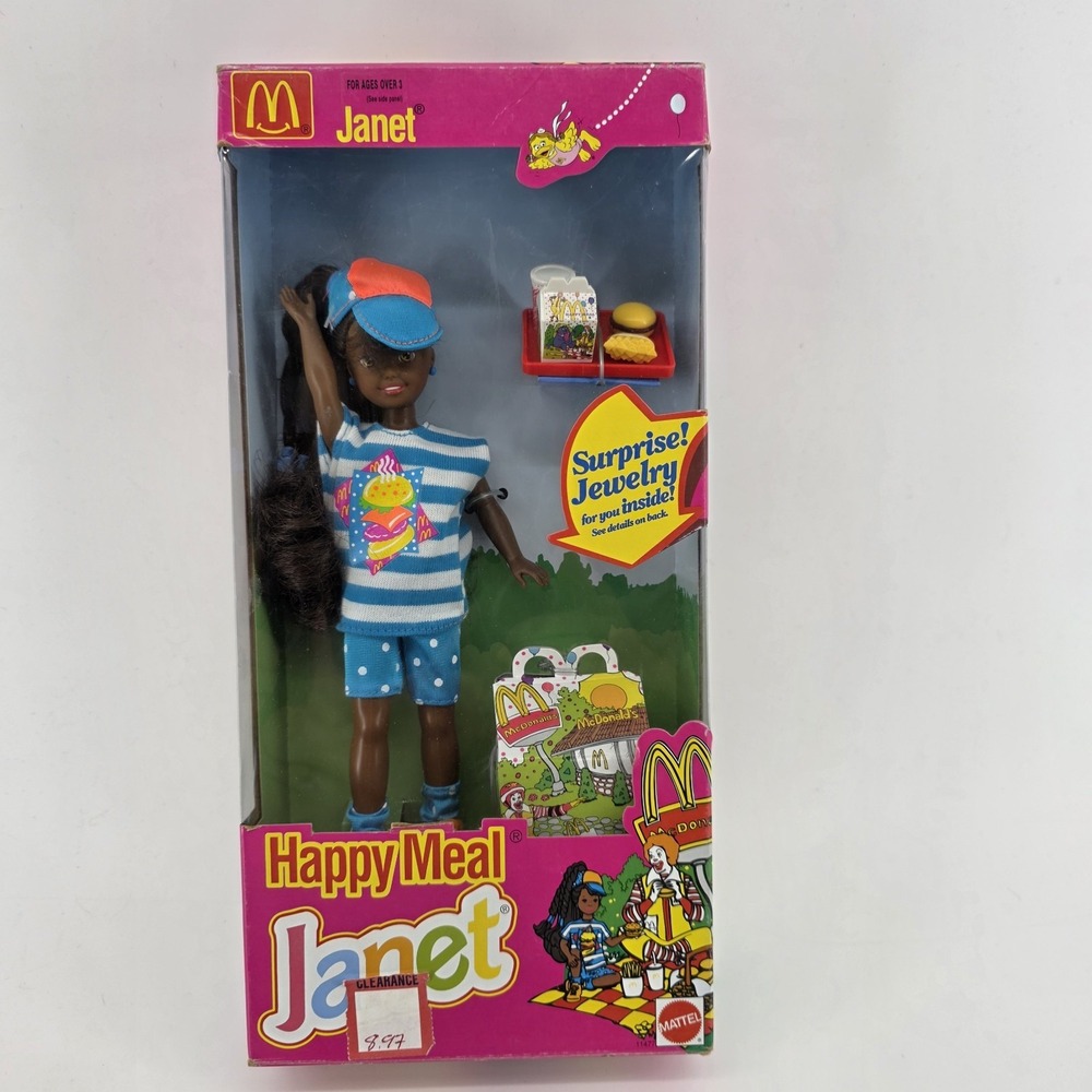 McDonalds Happy Meal JANET & Surprise Jewelry‎ 1993 Barbie Doll Mattel 11477 NIB